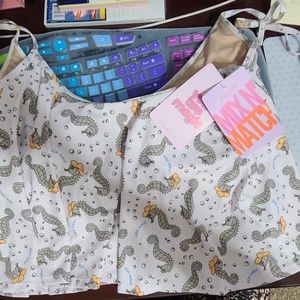 New with Tags Kortni Jeane Swim Top XXL Swing Top Sea Haw